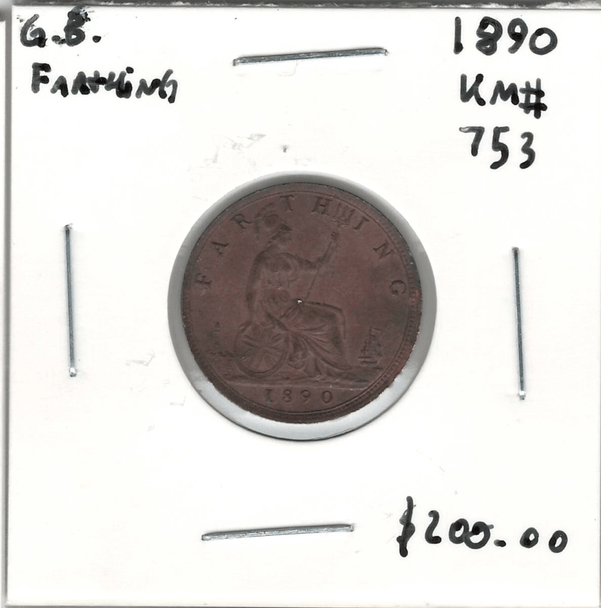 Great Britain: 1890 Farthing