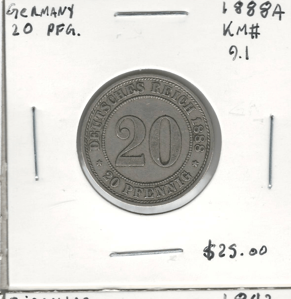 Germany: 1888A 20 Pfennig Lot#2