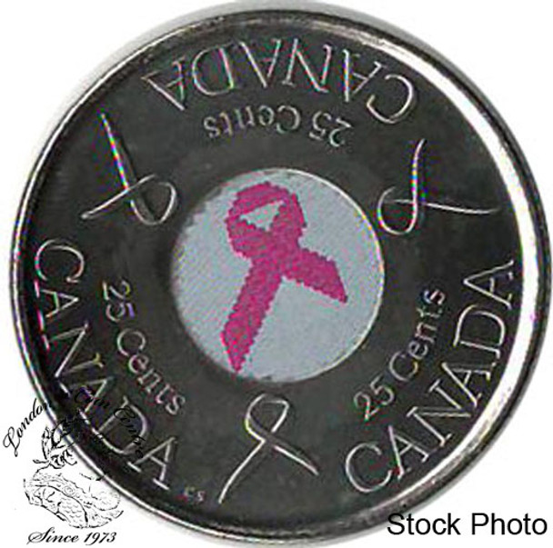 Canada: 2006P 25 Cent Pink Ribbon BU