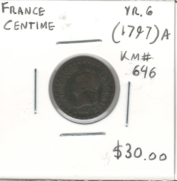 France: Yr. 6 (1797)A Centime