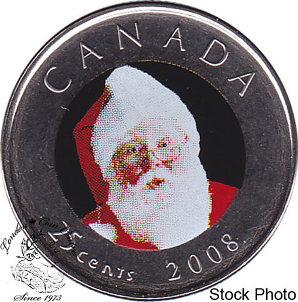 Canada: 2008 25 Cent Santa Proof Like