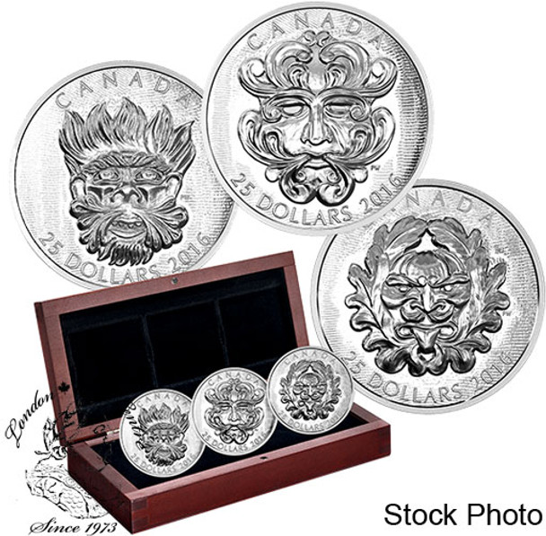 Canada: 2016 $25 Sculptural Art of Parliament 3 Silver Coin Set