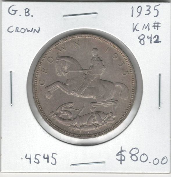 Great Britain: 1935 Silver Crown KM#842