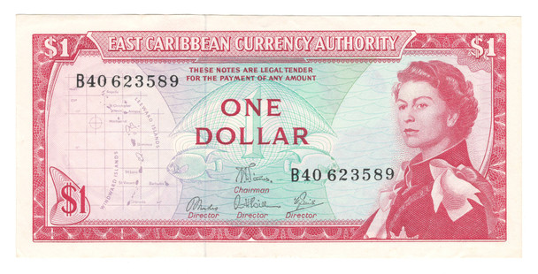 East Caribbean: 1965 Dollar Banknote P13D