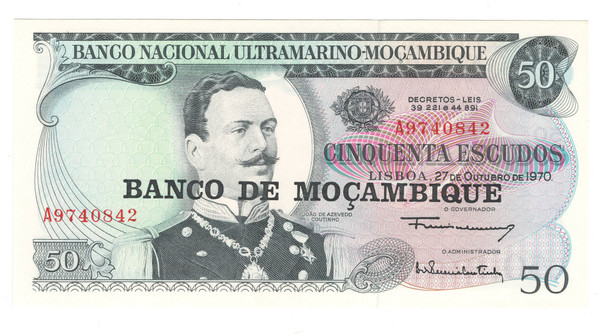 Mozambique: 1976 50 Escudos Banknote