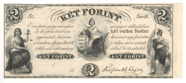 Hungary: 1852 2 Forint Banknote Lot#2