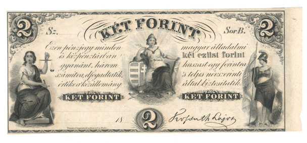 Hungary: 1852 2 Forint Banknote Lot#5