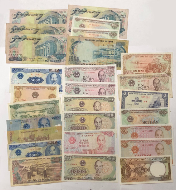 Vietnam: Banknote Collection Lot (27 Pieces)