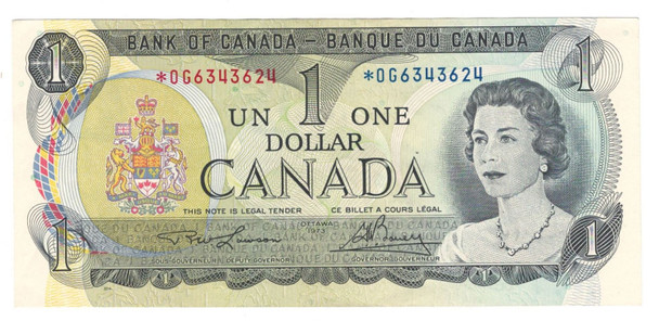 Canada: 1973 $1 Bank Of Canada Replacement Banknote OG