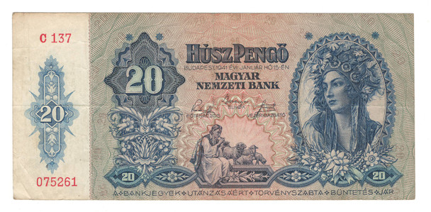 Hungary: 1941 20 Pengo Banknote