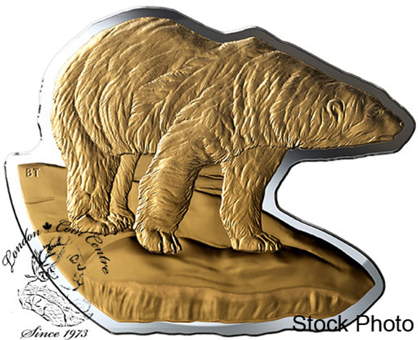 Canada: 2020 $50 Real Shapes: The Polar Bear Pure Silver Coin