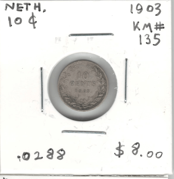 Netherlands: 1903 10 Cent Lot#2