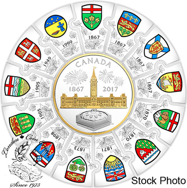 Canada: 2017 $20 & $50 Puzzle Coin Set Canada 150 Fine Silver Coins