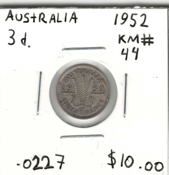 Australia: 1952 3 Pence