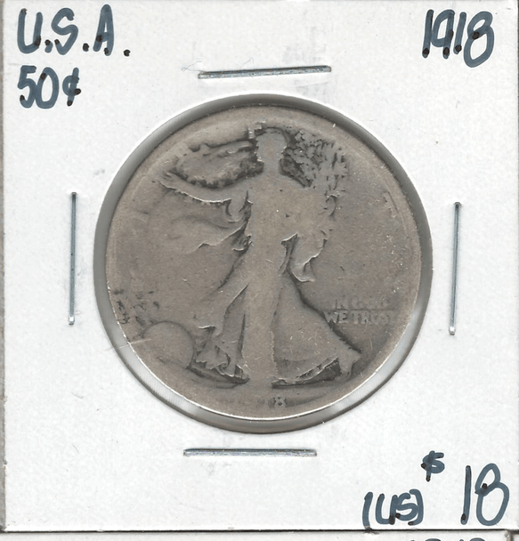 United States: 1918 Walking Liberty 50 Cent