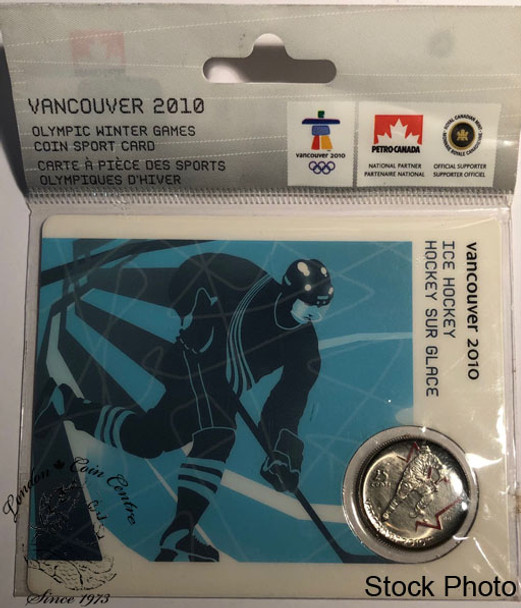 Canada: 2007 25 Cent Vancouver Olympics Ice Hockey Sport Card with Coin