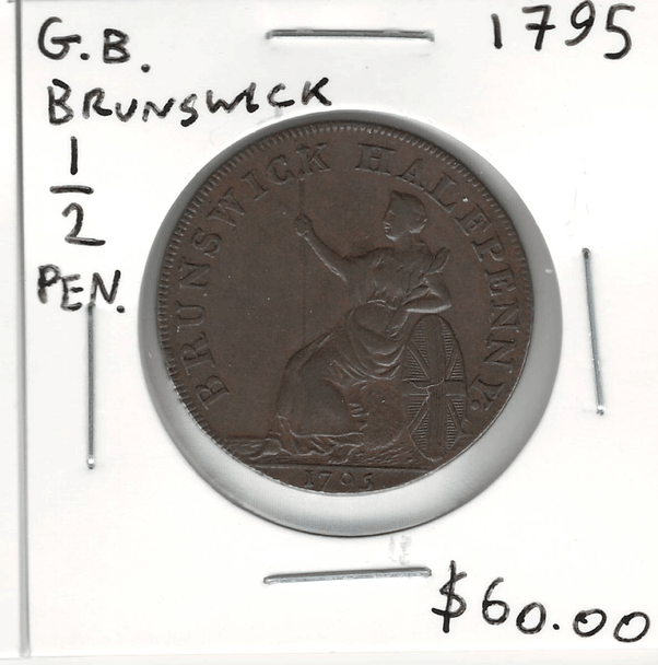 Great Britain: Brunswick: 1795 1/2 Penny