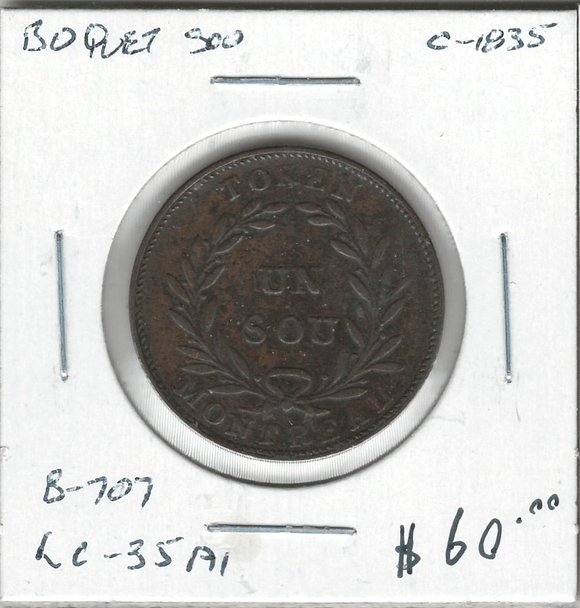 Lower Canada: 1835 Sou LC-35A1