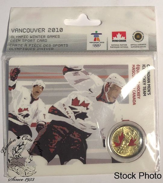 Canada: 2009 25 Cent Vancouver Olympics Men's Ice Hockey Sport Card with Coin