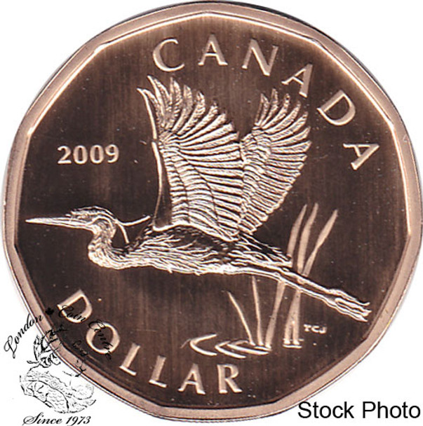 Canada: 2009 $1 Great Blue Heron Loonie Specimen