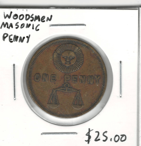 Woodsmen Masonic Penny