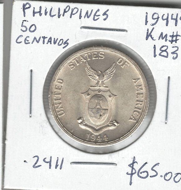 Philippines: 1944S 50 Centavos
