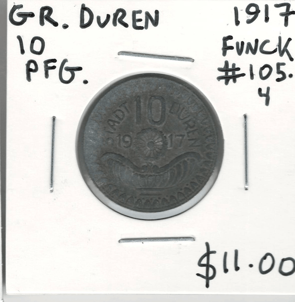 Germany, Duren: 1917 10 Pfennig Notgeld Token