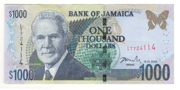 Jamaica: 2008 1000 Dollars