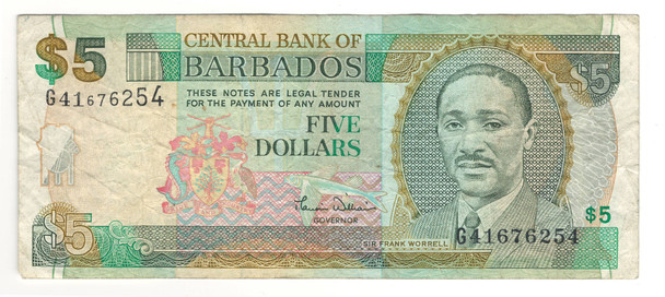 Barbados: 2000 5 Dollars