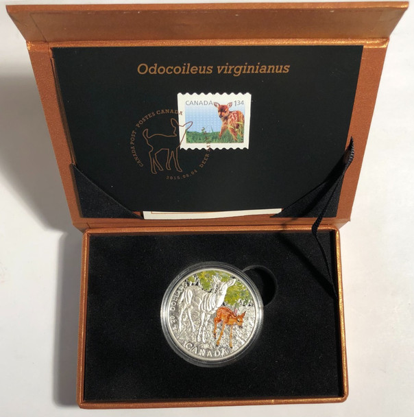 Canada: 2015 $20 Limited-Edition The Deer Fawn Stamp & Coin Set Canada: 2015 $20 Limited-Edition The Deer Fawn Stamp & Coin Set
