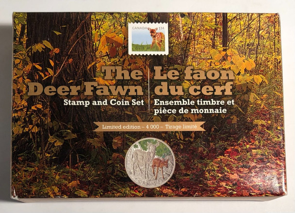 Canada: 2015 $20 Limited-Edition The Deer Fawn Stamp & Coin Set Canada: 2015 $20 Limited-Edition The Deer Fawn Stamp & Coin Set