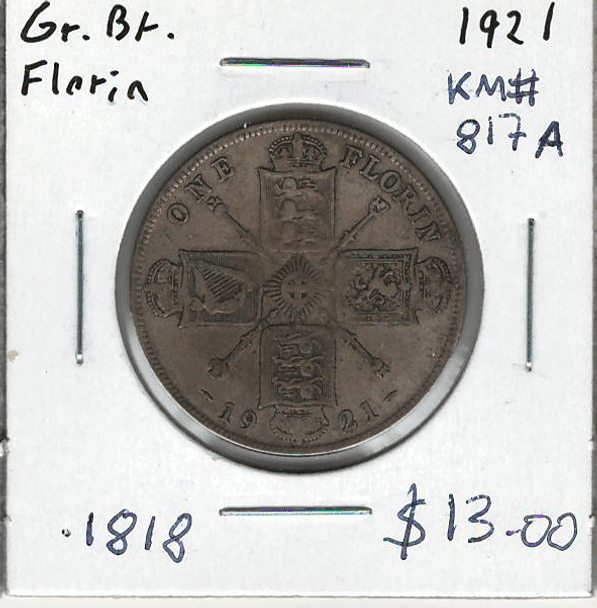 Great Britain: 1921 Florin