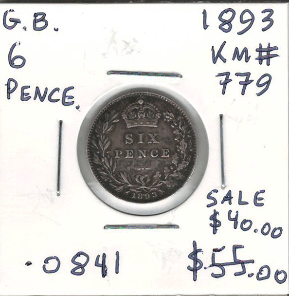Great Britain: 1893 6 Pence