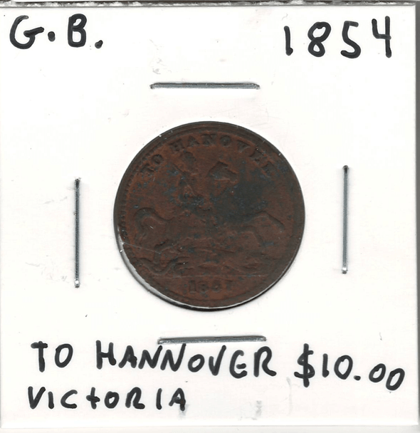 Great Britain: 1854 To Hannover Token, Queen Victoria