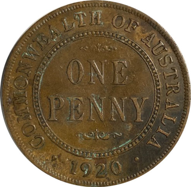 Australia: 1920 Penny No Dots Variety