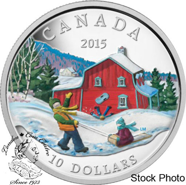 Canada: 2015 $10 Winter Scene Silver Coin