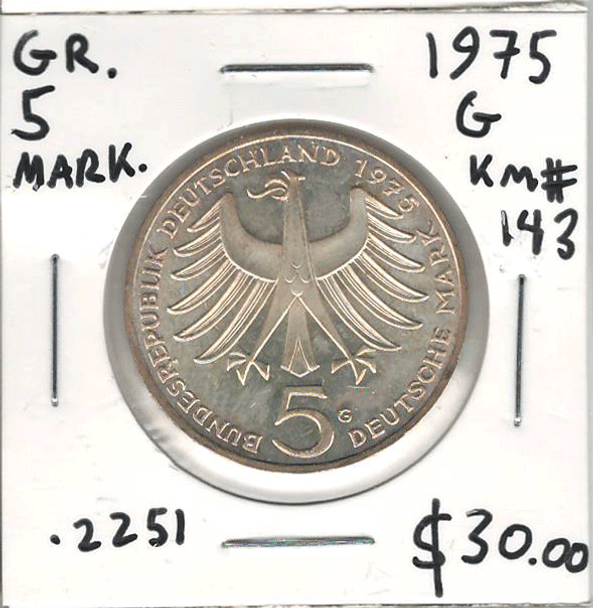Germany: 1975G 5 Mark #2