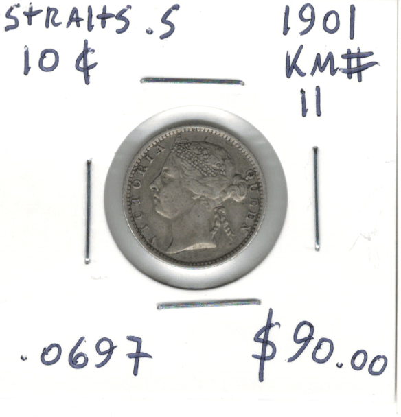 Straits Settlements: 1901 10 Cents #2