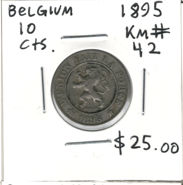 Belgium: 1895 10 Cents