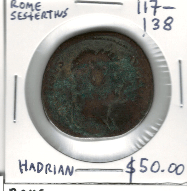 Rome: 117-138 AD Sestertius Hadrian