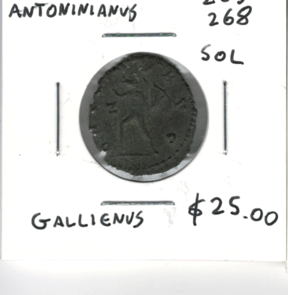 Rome: 253-268 Antoninianus Gallienus, Sol