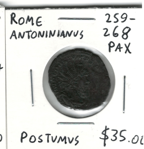 Rome: 259-268 Antoninianus Postumus, Pax