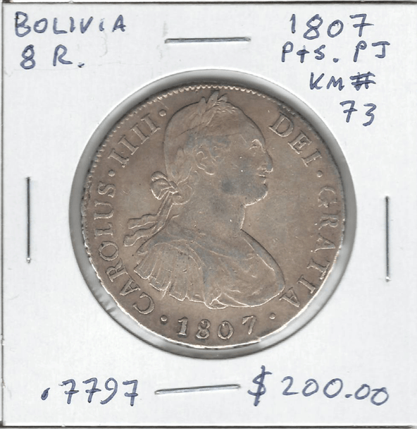 Bolivia: 1807 PTS.PJ 8 Reales #2