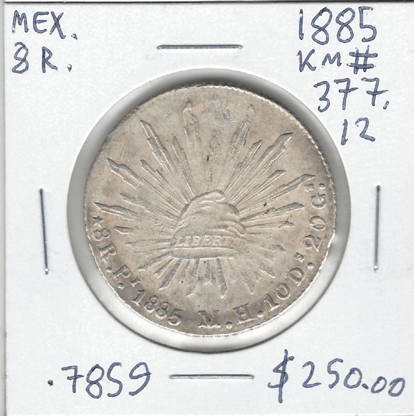 Mexico: 1885 P.I. M.H. 8 Reales