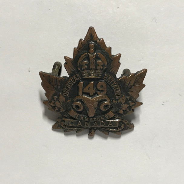 Canada: WWI Lambtons Overseas Batallion 149 Badge