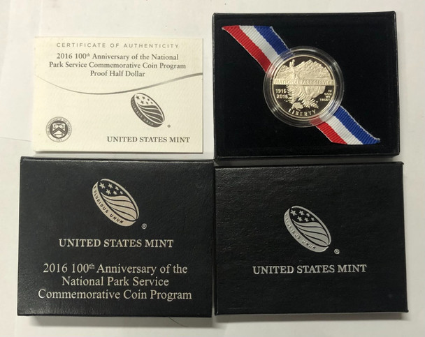 United States: 2016 50 Cent 100th Anniversary of the National Parks Service Proof Clad Coin