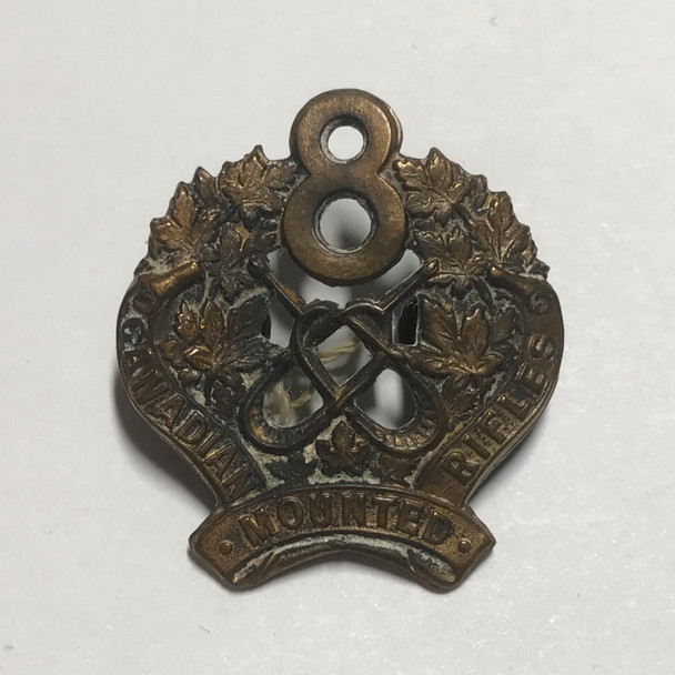 Canada: 8th Canadan Mounted Rifles Collar Badge (Rare)