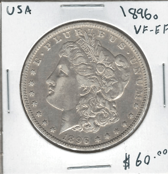 United States: 1896 O Morgan Dollar VF/EF