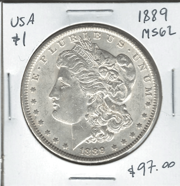 United States: 1889  Morgan  Dollar MS62