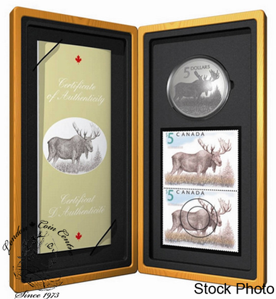 Canada: 2004 $5 Limited-Edition Stamp & Coin Set. The Majestic Moose